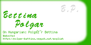 bettina polgar business card